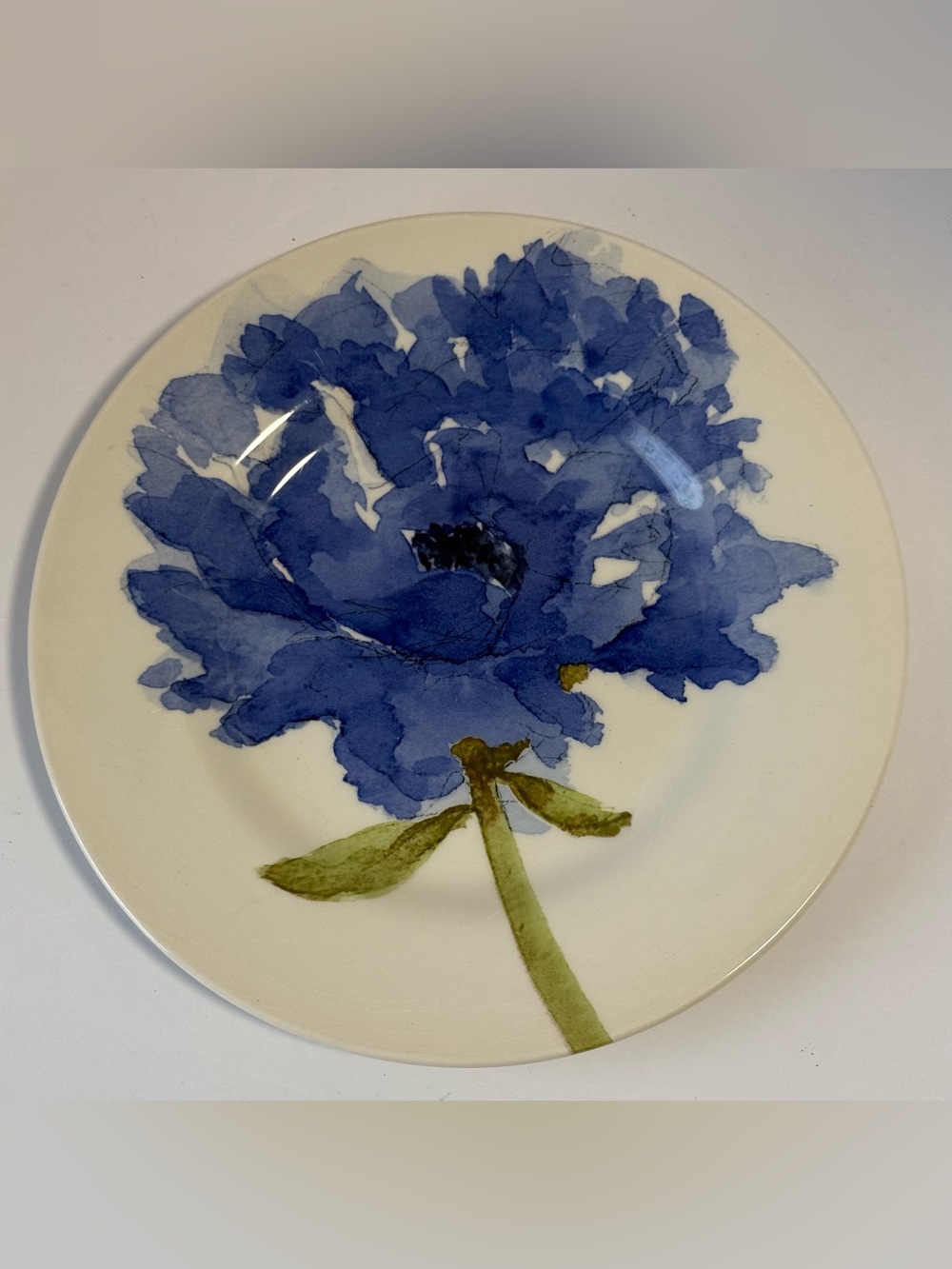 Royal Stafford England "Blue Poppies" Watercolor Ceramic Accent Plate